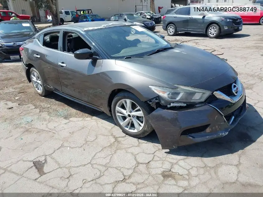 2016 Nissan Maxima 3.5 S VIN: 1N4AA6AP2GC388749 Lot: 42799821