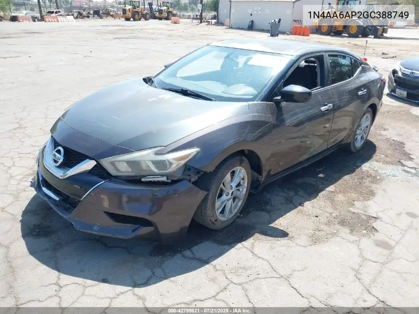 2016 Nissan Maxima 3.5 S VIN: 1N4AA6AP2GC388749 Lot: 42799821