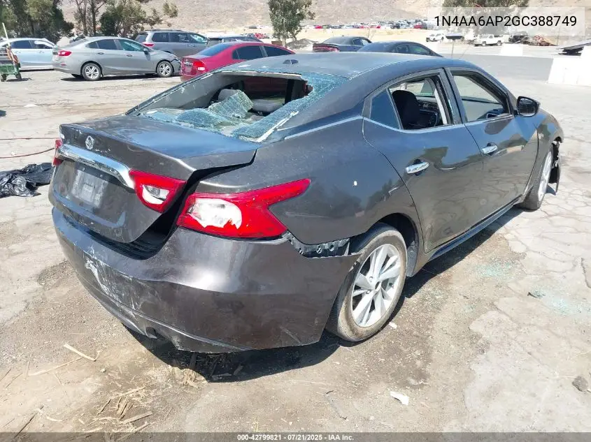 2016 Nissan Maxima 3.5 S VIN: 1N4AA6AP2GC388749 Lot: 42799821