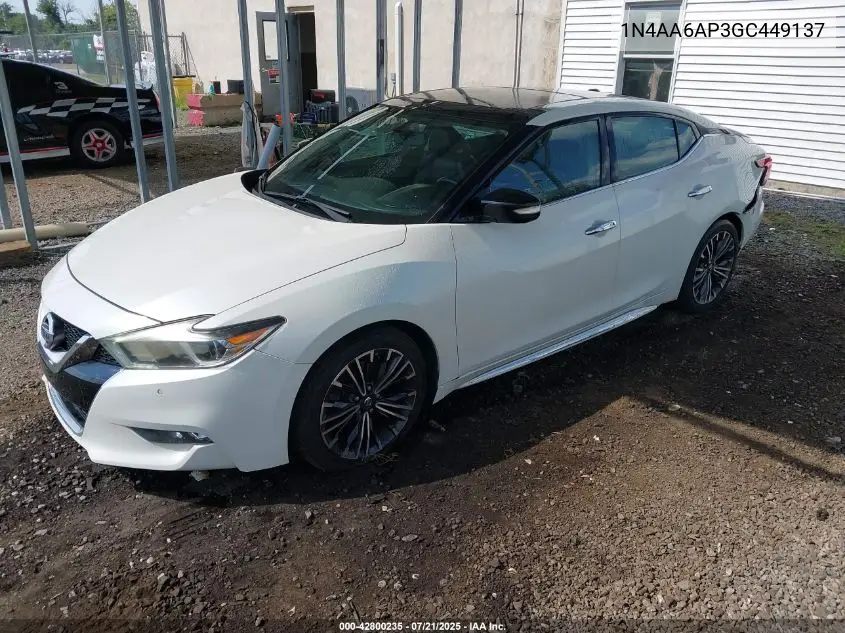 2016 Nissan Maxima 3.5 Sl VIN: 1N4AA6AP3GC449137 Lot: 42800235