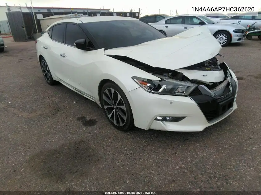 2017 Nissan Maxima 3.5 Sr VIN: 1N4AA6AP7HC362620 Lot: 41971390