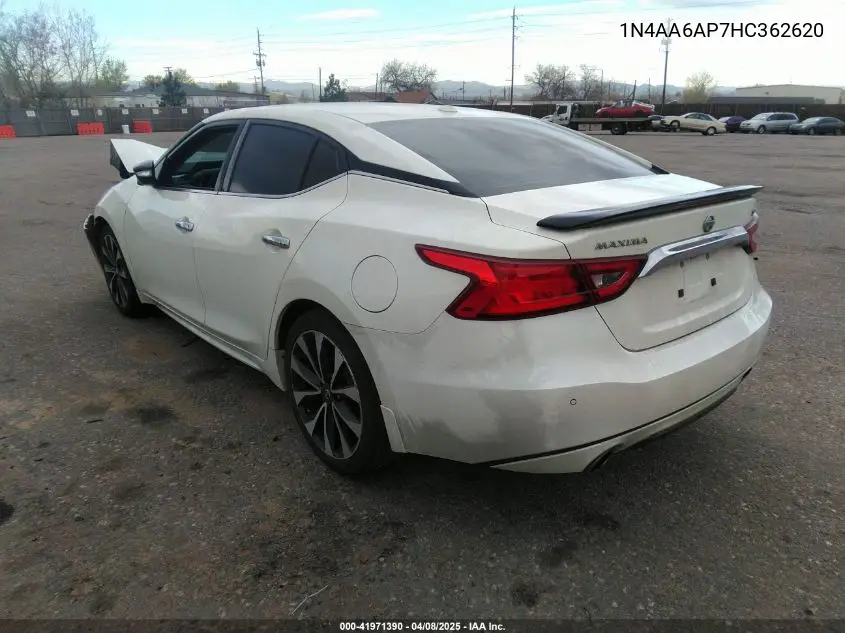 2017 Nissan Maxima 3.5 Sr VIN: 1N4AA6AP7HC362620 Lot: 41971390