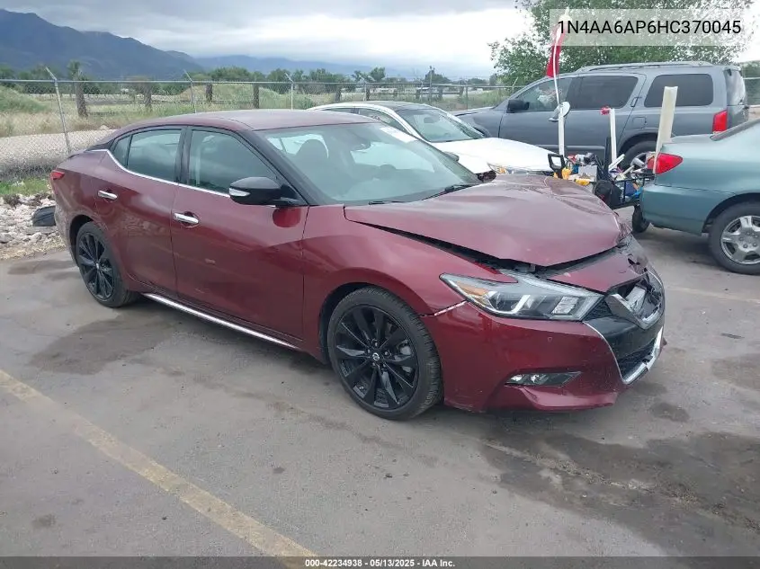 2017 Nissan Maxima 3.5 Sr VIN: 1N4AA6AP6HC370045 Lot: 42234938