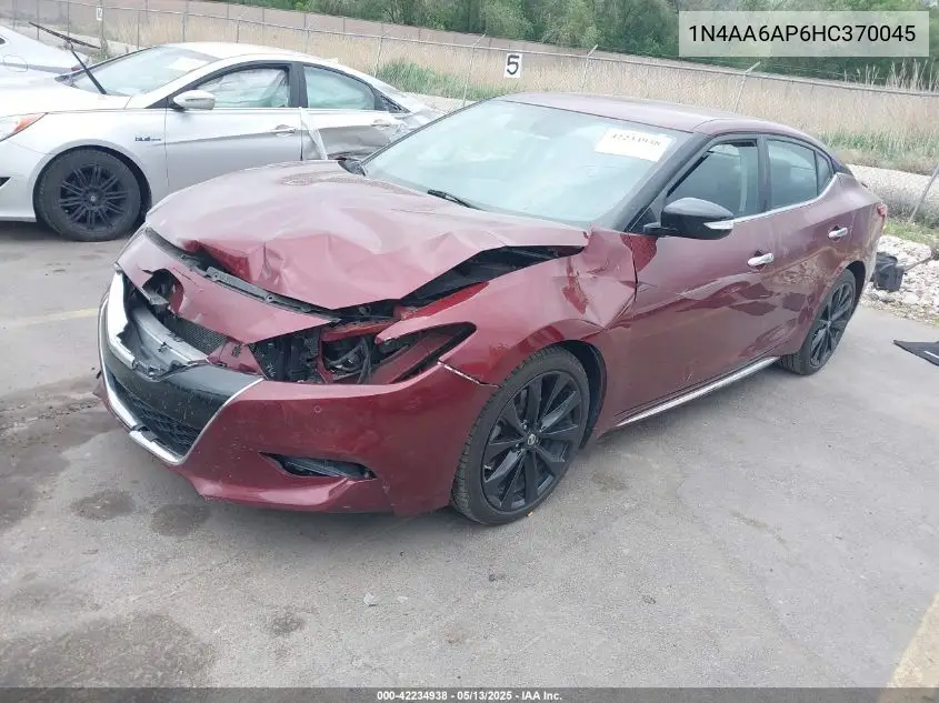 2017 Nissan Maxima 3.5 Sr VIN: 1N4AA6AP6HC370045 Lot: 42234938
