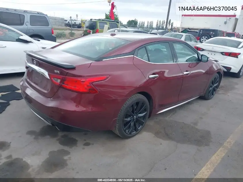 2017 Nissan Maxima 3.5 Sr VIN: 1N4AA6AP6HC370045 Lot: 42234938