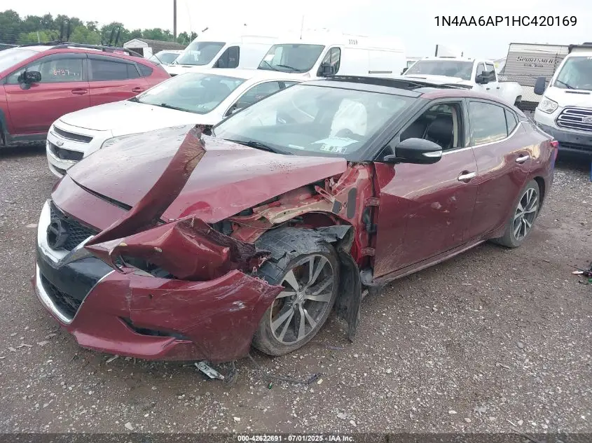 2017 Nissan Maxima 3.5 Sl VIN: 1N4AA6AP1HC420169 Lot: 42622691