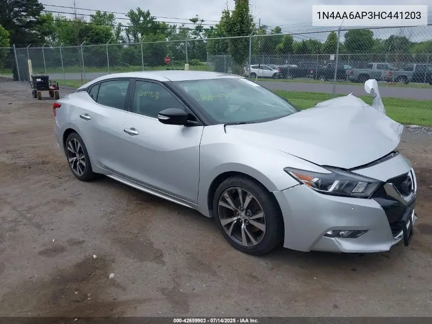 2017 Nissan Maxima 3.5 Sv VIN: 1N4AA6AP3HC441203 Lot: 42659903