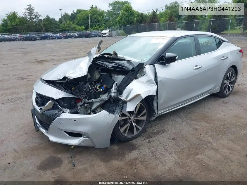2017 Nissan Maxima 3.5 Sv VIN: 1N4AA6AP3HC441203 Lot: 42659903