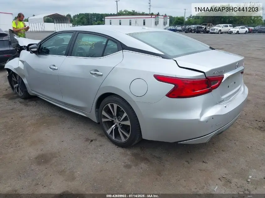 2017 Nissan Maxima 3.5 Sv VIN: 1N4AA6AP3HC441203 Lot: 42659903