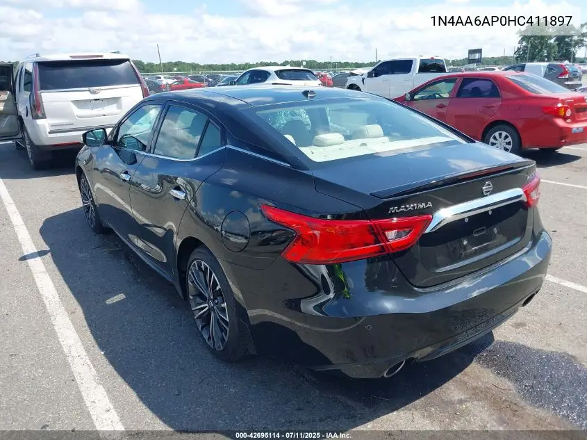2017 Nissan Maxima 3.5 Platinum VIN: 1N4AA6AP0HC411897 Lot: 42695114