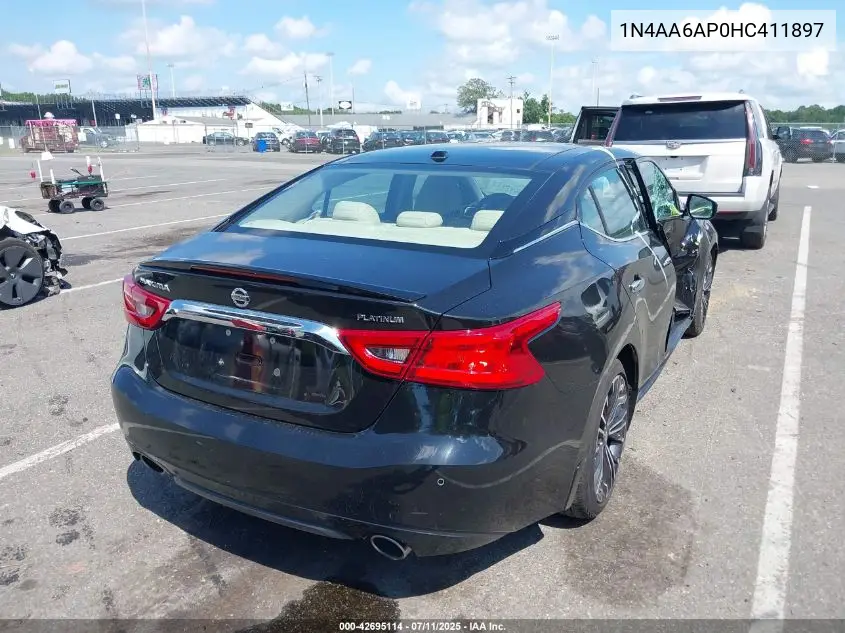 2017 Nissan Maxima 3.5 Platinum VIN: 1N4AA6AP0HC411897 Lot: 42695114