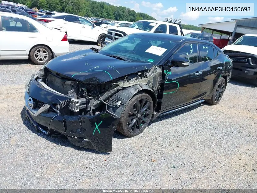 2017 Nissan Maxima 3.5 Sr VIN: 1N4AA6AP3HC450693 Lot: 42712522