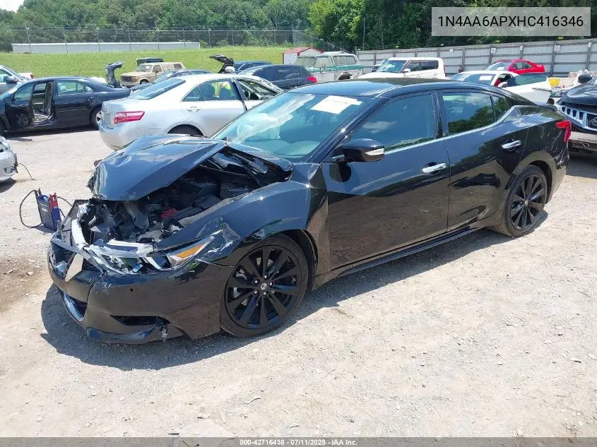 2017 Nissan Maxima 3.5 Sr VIN: 1N4AA6APXHC416346 Lot: 42716438