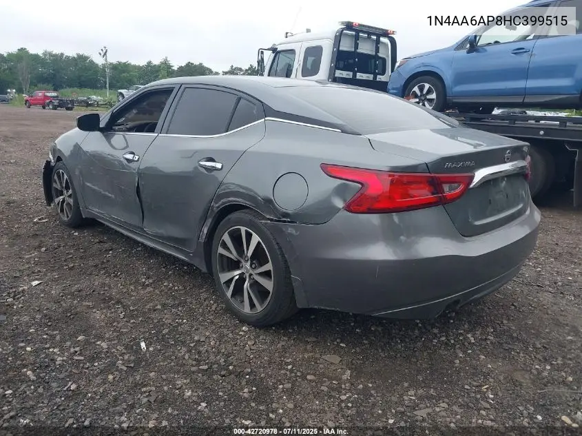 2017 Nissan Maxima 3.5 S VIN: 1N4AA6AP8HC399515 Lot: 42720978