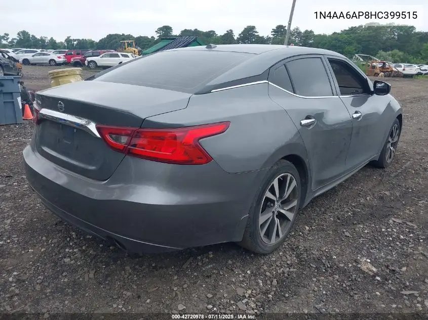 2017 Nissan Maxima 3.5 S VIN: 1N4AA6AP8HC399515 Lot: 42720978
