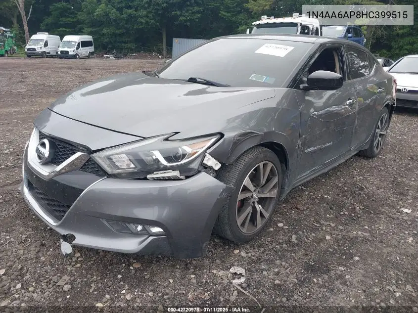 2017 Nissan Maxima 3.5 S VIN: 1N4AA6AP8HC399515 Lot: 42720978