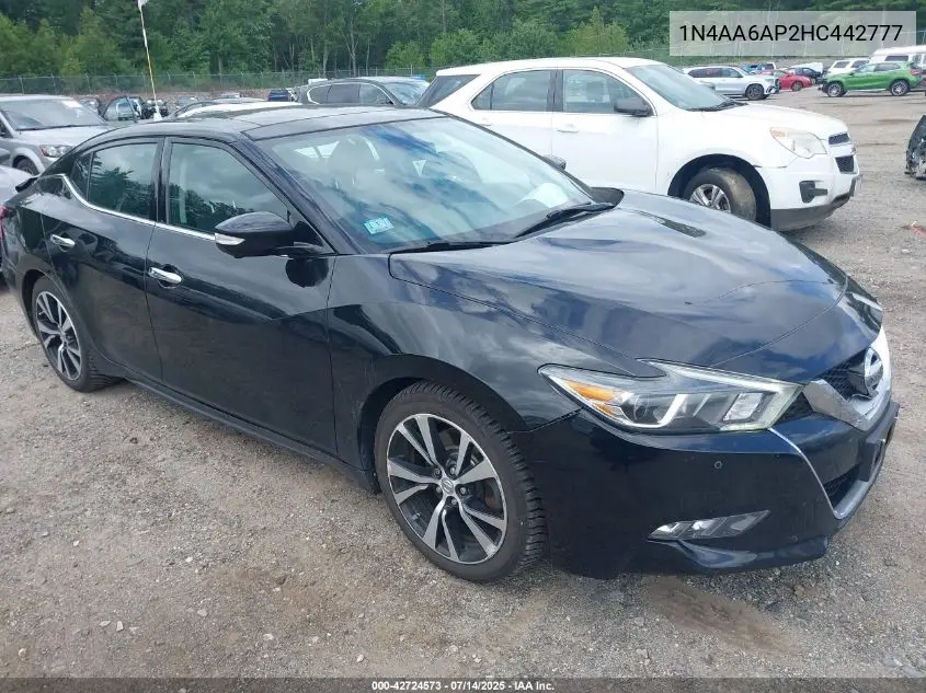 2017 Nissan Maxima 3.5 Platinum VIN: 1N4AA6AP2HC442777 Lot: 42724573