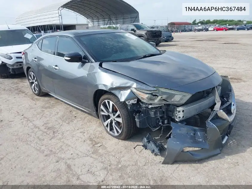 2017 Nissan Maxima 3.5 Sl VIN: 1N4AA6AP6HC367484 Lot: 42725542