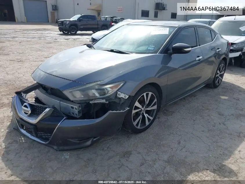 2017 Nissan Maxima 3.5 Sl VIN: 1N4AA6AP6HC367484 Lot: 42725542