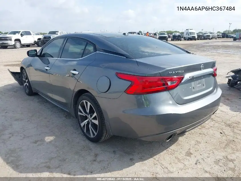 2017 Nissan Maxima 3.5 Sl VIN: 1N4AA6AP6HC367484 Lot: 42725542