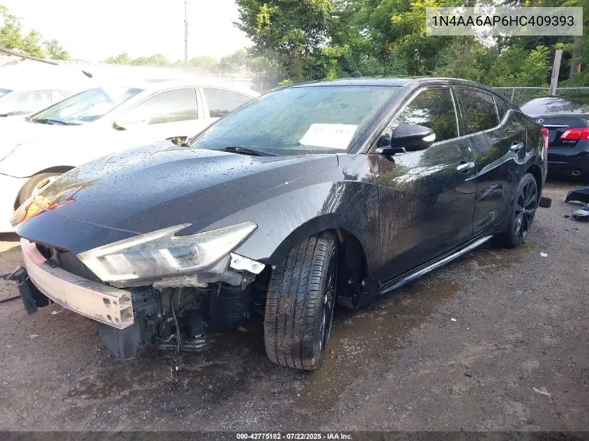 2017 Nissan Maxima 3.5 Sr VIN: 1N4AA6AP6HC409393 Lot: 42775182