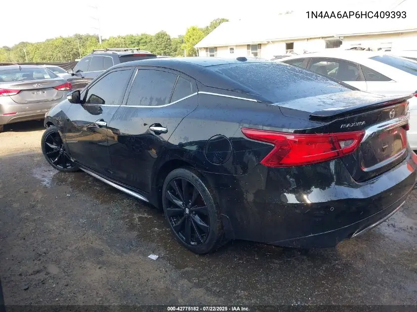 2017 Nissan Maxima 3.5 Sr VIN: 1N4AA6AP6HC409393 Lot: 42775182