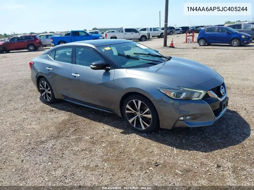 2018 Nissan Maxima 3.5 Sl VIN: 1N4AA6AP5JC405244 Lot: 42245015