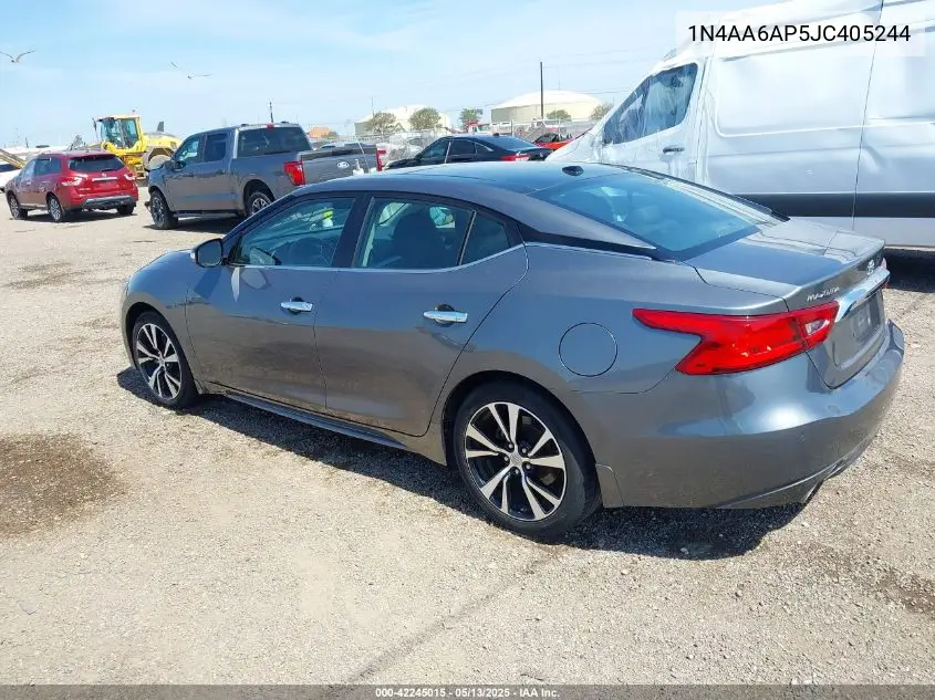 2018 Nissan Maxima 3.5 Sl VIN: 1N4AA6AP5JC405244 Lot: 42245015