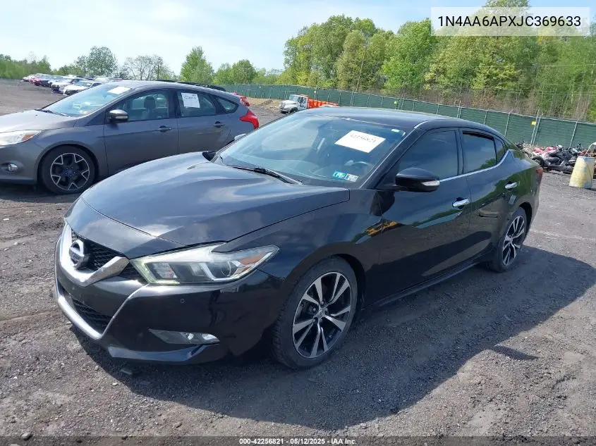 2018 Nissan Maxima 3.5 Sv VIN: 1N4AA6APXJC369633 Lot: 42256821