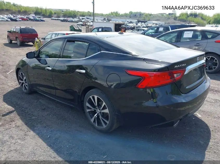 2018 Nissan Maxima 3.5 Sv VIN: 1N4AA6APXJC369633 Lot: 42256821