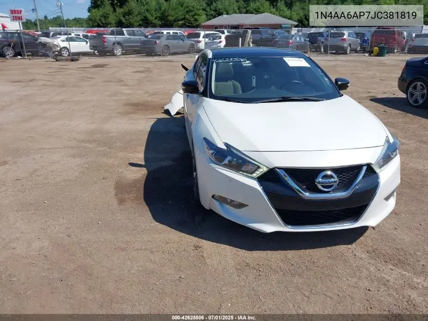 1n4aa6ap7jc381819 1N4AA6AP7JC381819 2018 Nissan Maxima 3.5 Platinum/3.5 S/3.5 Sl/3.5 Sr/3.5 Sv