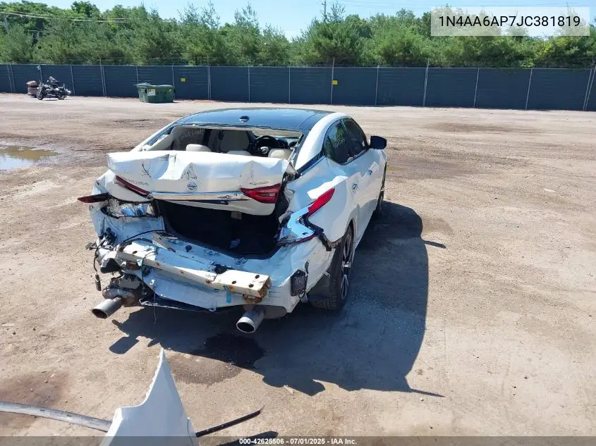 1n4aa6ap7jc381819 1N4AA6AP7JC381819 2018 Nissan Maxima 3.5 Platinum/3.5 S/3.5 Sl/3.5 Sr/3.5 Sv