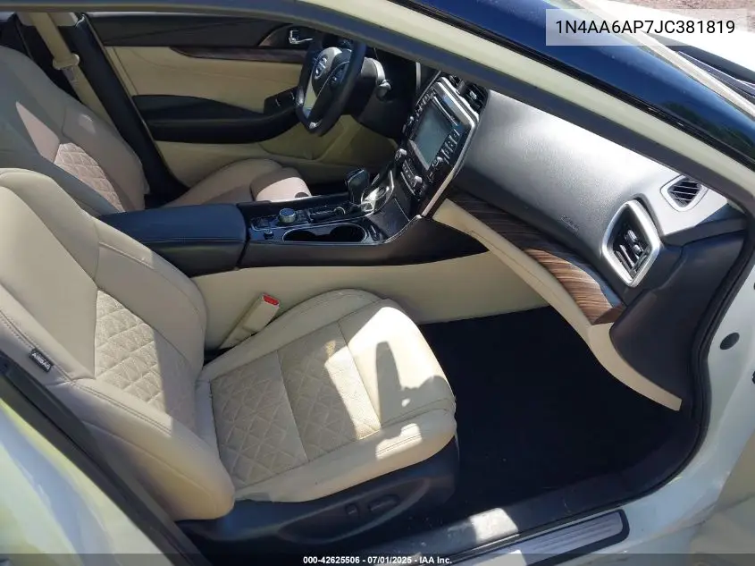 1n4aa6ap7jc381819 1N4AA6AP7JC381819 2018 Nissan Maxima 3.5 Platinum/3.5 S/3.5 Sl/3.5 Sr/3.5 Sv