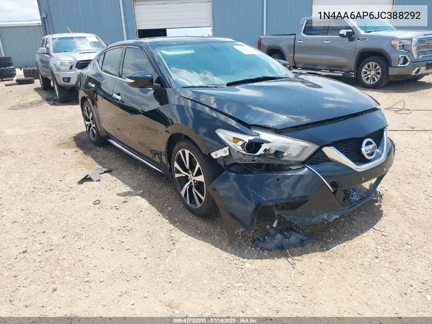2018 Nissan Maxima 3.5 Sl VIN: 1N4AA6AP6JC388292 Lot: 42732305