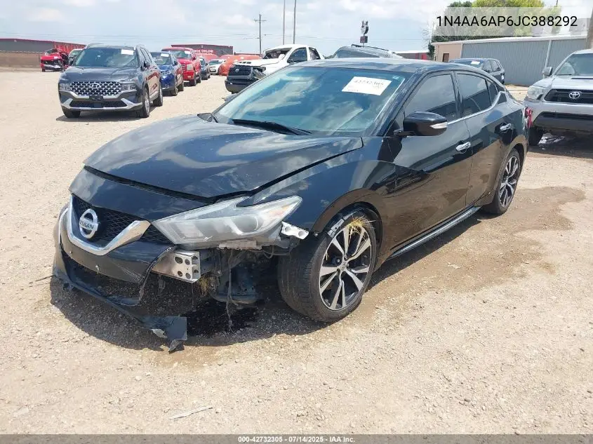 2018 Nissan Maxima 3.5 Sl VIN: 1N4AA6AP6JC388292 Lot: 42732305