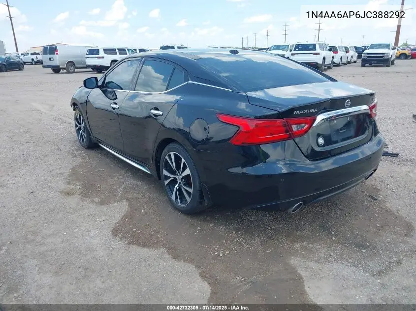 2018 Nissan Maxima 3.5 Sl VIN: 1N4AA6AP6JC388292 Lot: 42732305