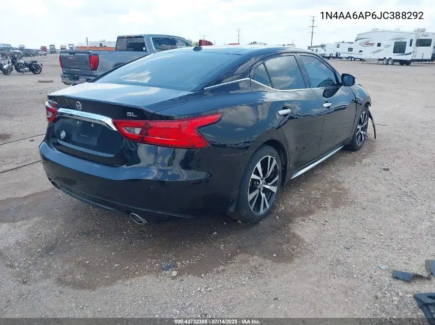 2018 Nissan Maxima 3.5 Sl VIN: 1N4AA6AP6JC388292 Lot: 42732305
