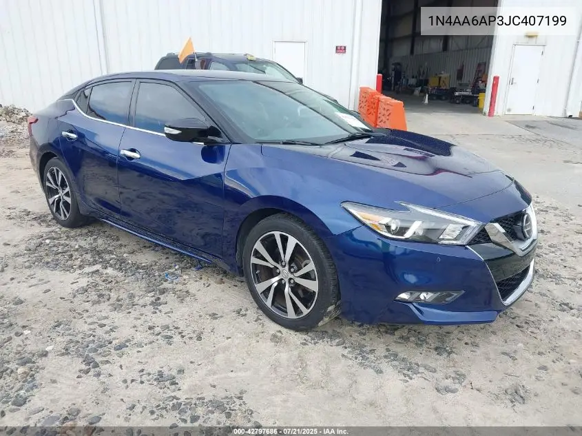 2018 Nissan Maxima 3.5 Sv VIN: 1N4AA6AP3JC407199 Lot: 42797686