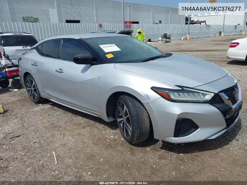 2019 Nissan Maxima 3.5 S VIN: 1N4AA6AV5KC376277 Lot: 42709879