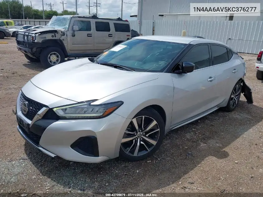 2019 Nissan Maxima 3.5 S VIN: 1N4AA6AV5KC376277 Lot: 42709879