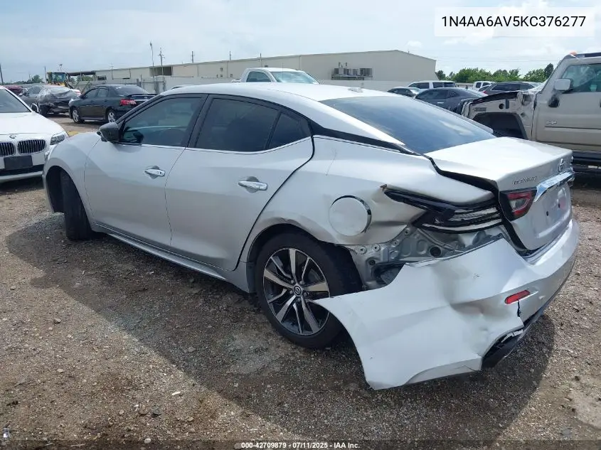 2019 Nissan Maxima 3.5 S VIN: 1N4AA6AV5KC376277 Lot: 42709879