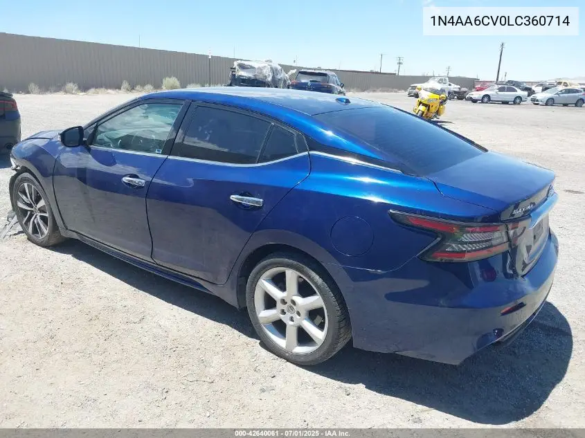 1n4aa6cv0lc360714 1N4AA6CV0LC360714 2020 Nissan Maxima Sv Xtronic Cvt