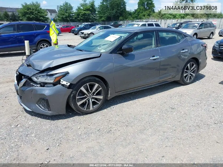 2020 Nissan Maxima S Xtronic Cvt VIN: 1N4AA6BV3LC379808 Lot: 42718184
