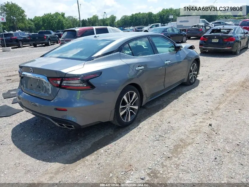 2020 Nissan Maxima S Xtronic Cvt VIN: 1N4AA6BV3LC379808 Lot: 42718184