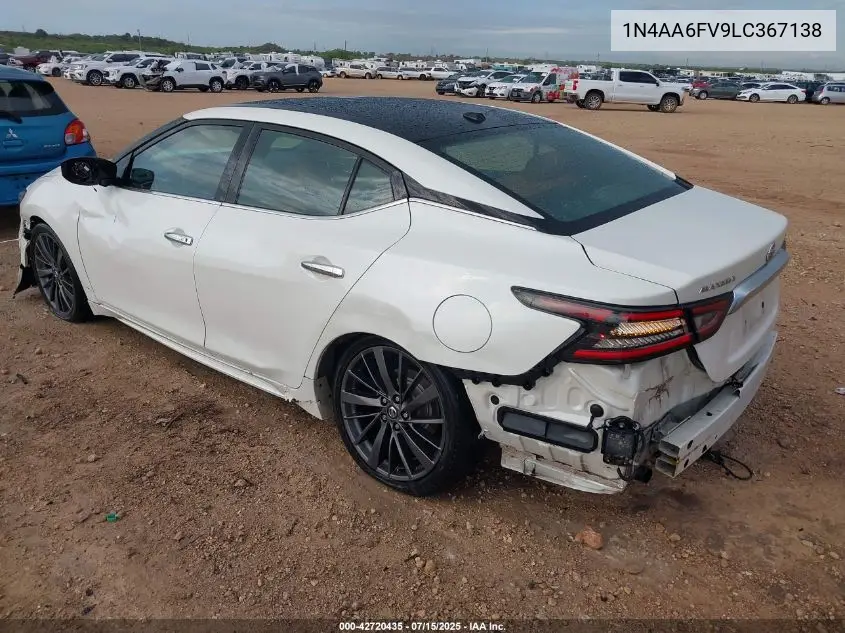 2020 Nissan Maxima Platinum VIN: 1N4AA6FV9LC367138 Lot: 42720435