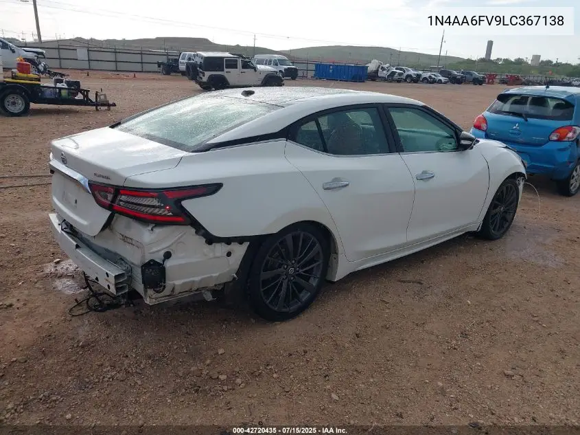 2020 Nissan Maxima Platinum VIN: 1N4AA6FV9LC367138 Lot: 42720435