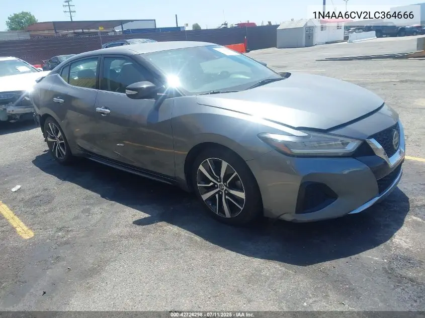 2020 Nissan Maxima Sv Xtronic Cvt VIN: 1N4AA6CV2LC364666 Lot: 42726298
