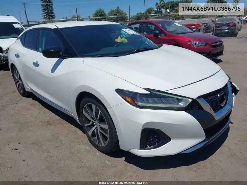 2020 Nissan Maxima S Xtronic Cvt VIN: 1N4AA6BV1LC366796 Lot: 42785130