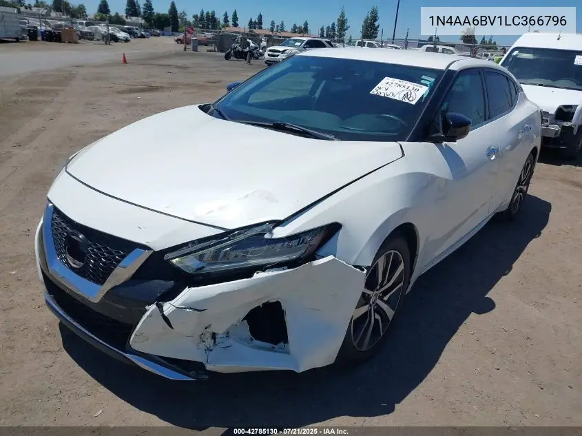 2020 Nissan Maxima S Xtronic Cvt VIN: 1N4AA6BV1LC366796 Lot: 42785130