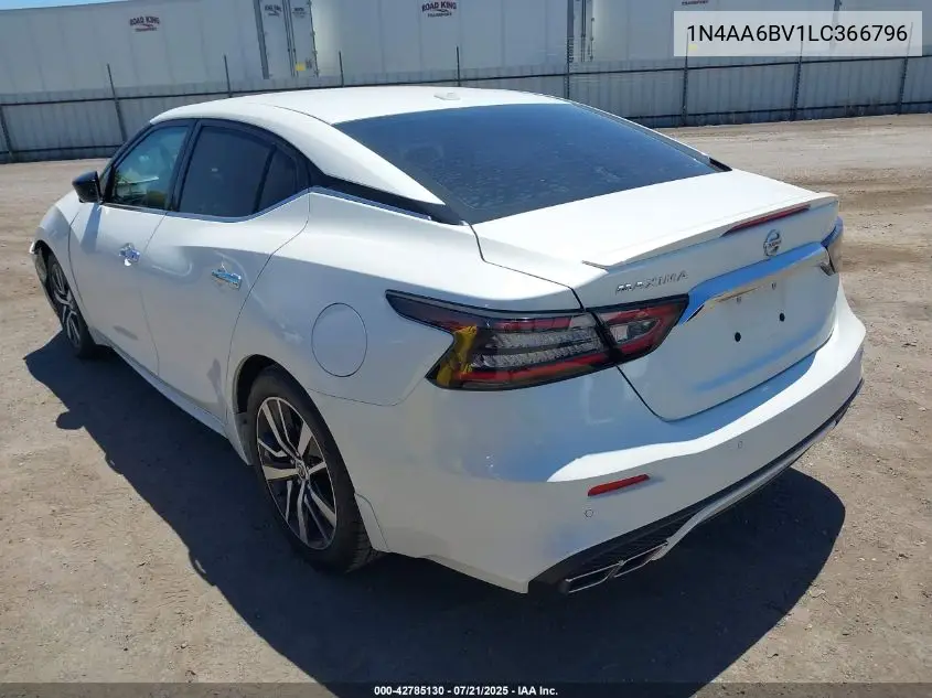 2020 Nissan Maxima S Xtronic Cvt VIN: 1N4AA6BV1LC366796 Lot: 42785130
